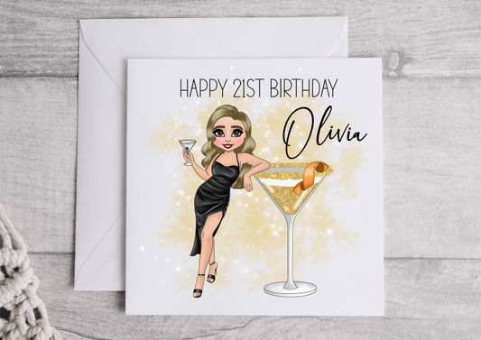 Cocktail Girl - Special age Card