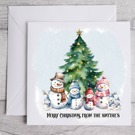 Snowman Family Card