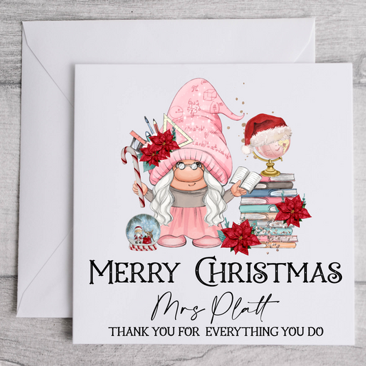 Pink gonk Christmas Card
