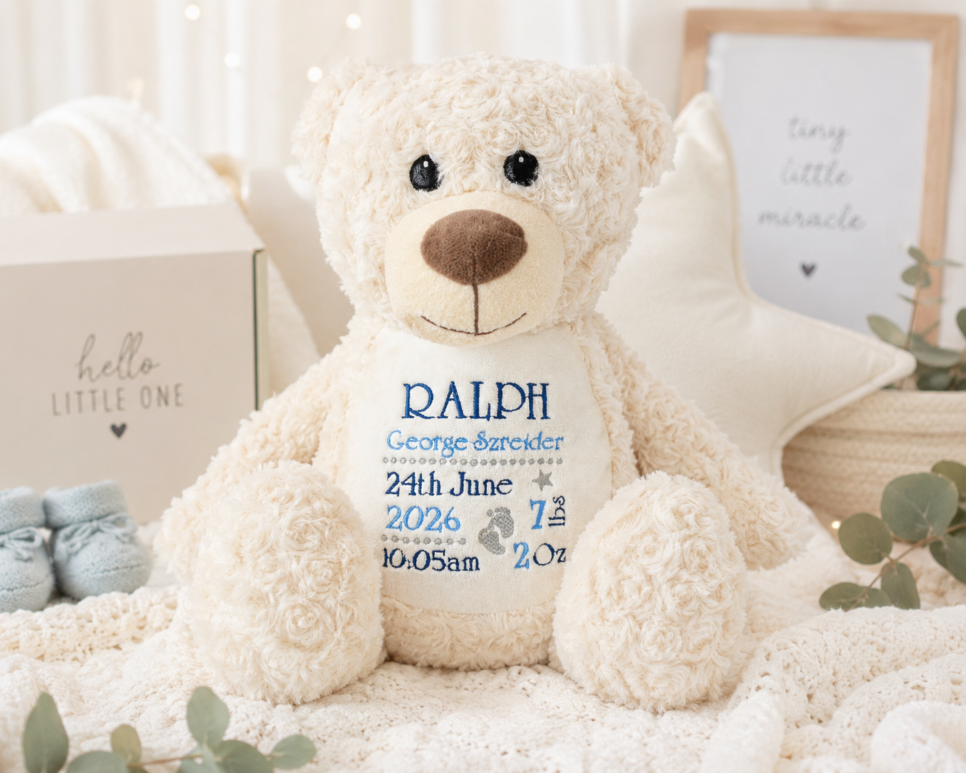 Personalised Birth Stat Teddy Bear