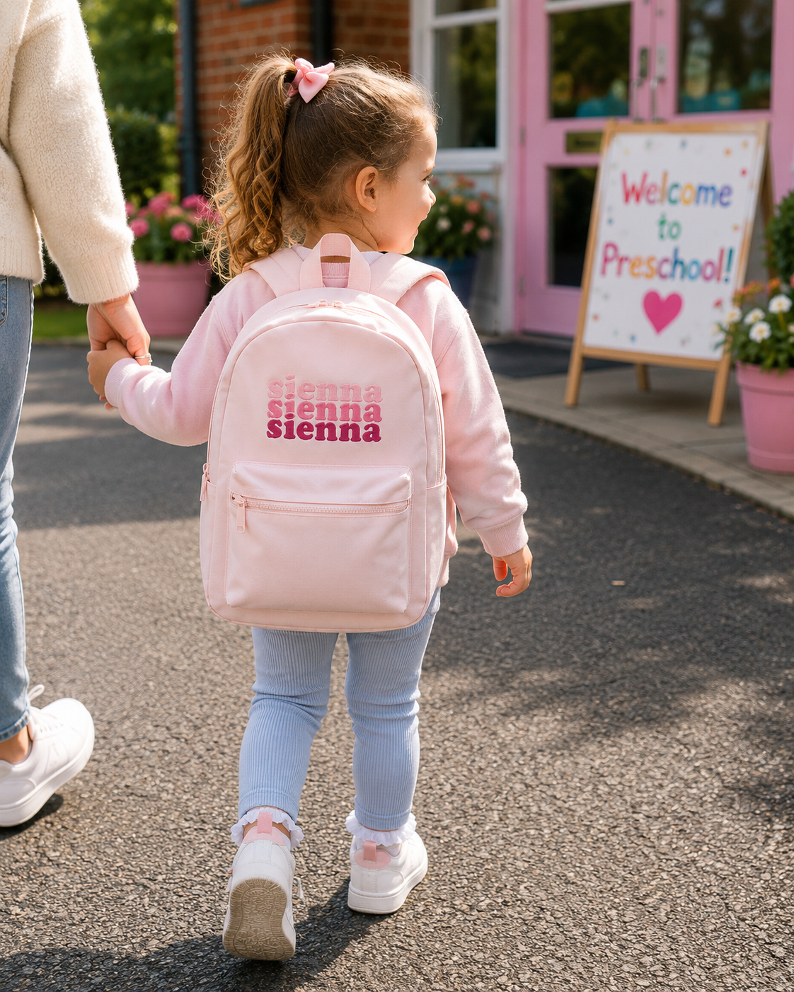 Triple Name Rucksack for Kids – Custom Embroidered Backpack