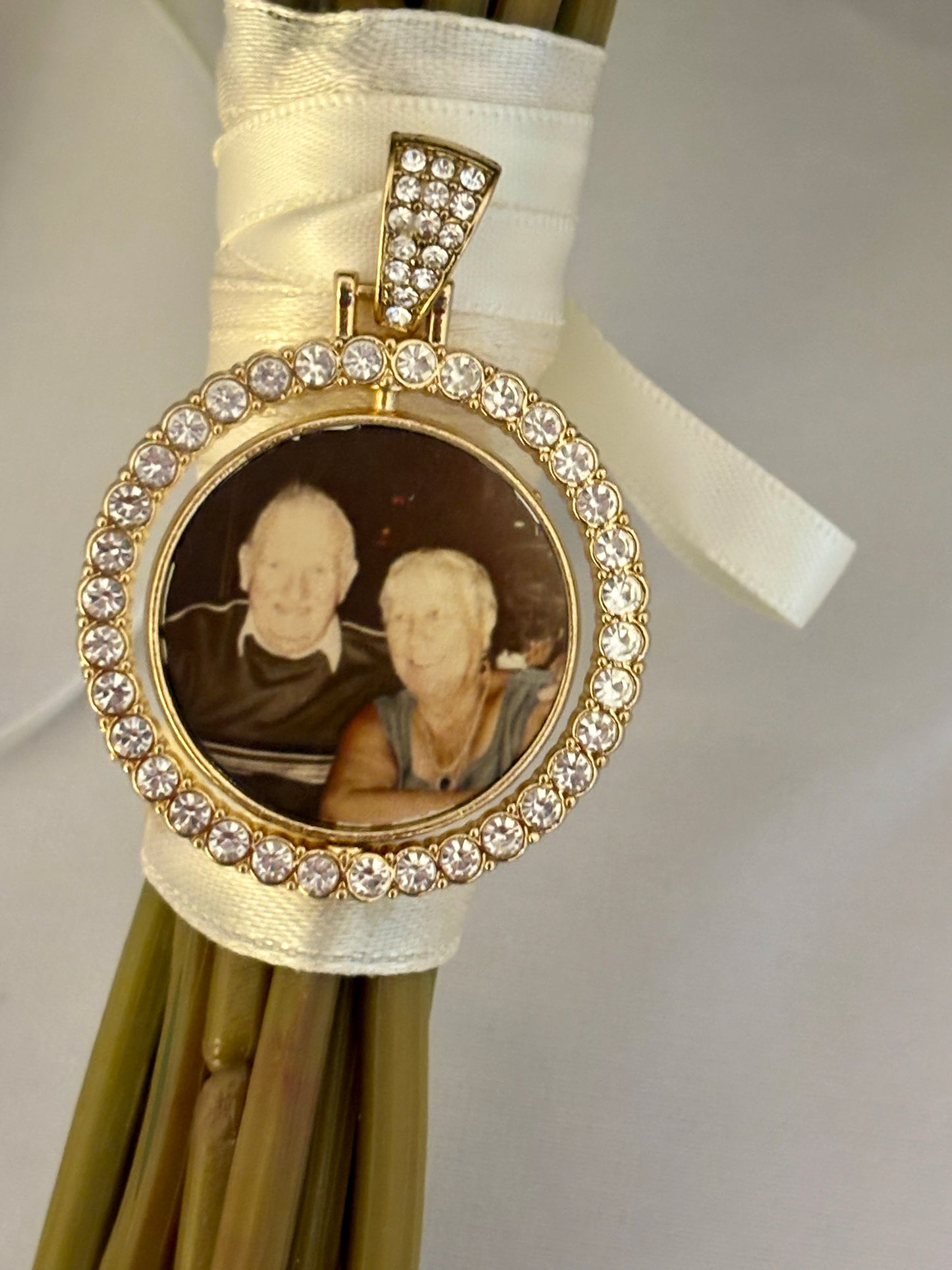 Diamanté Wedding Memorial Charm - Double sided