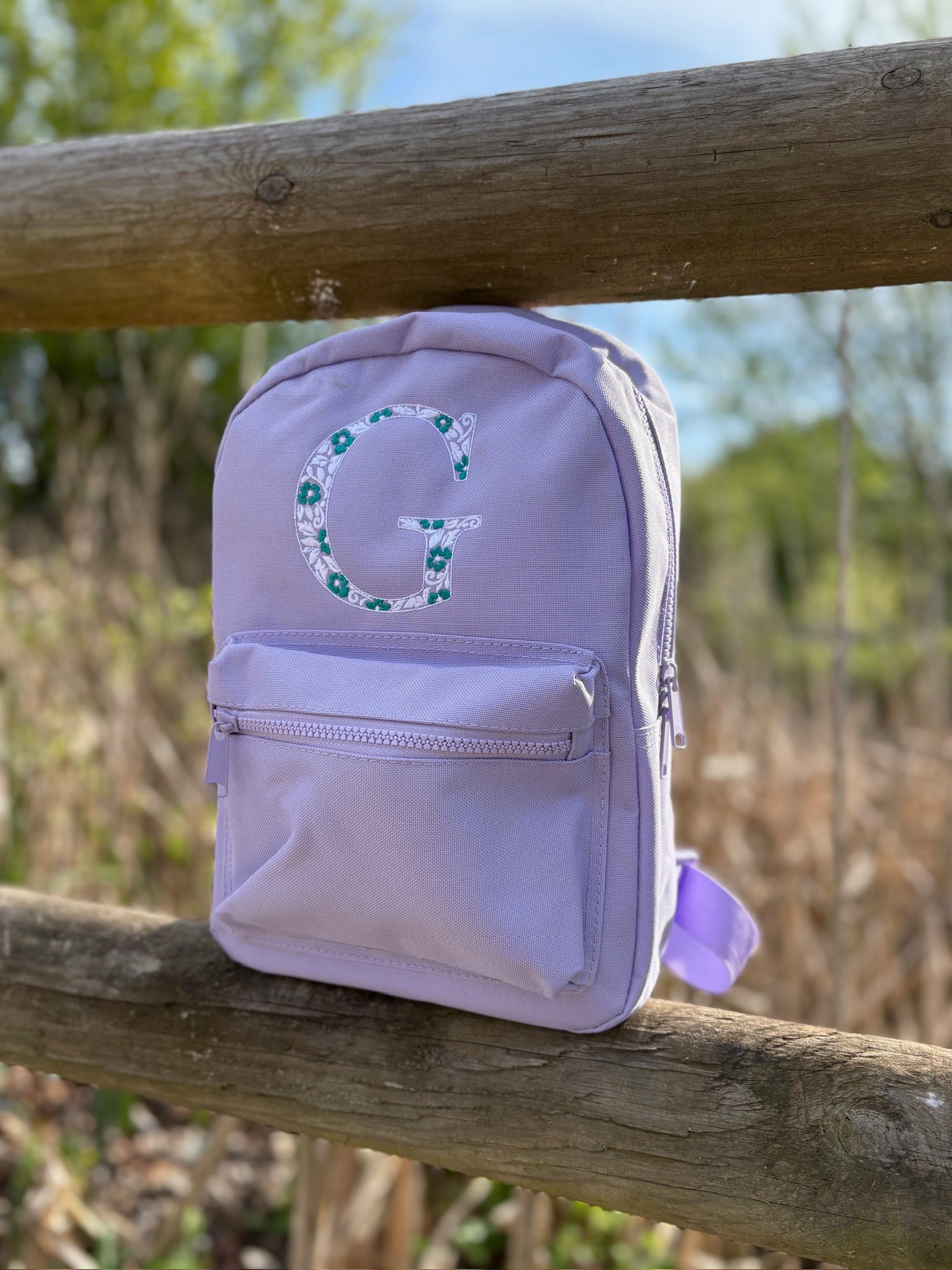 Floral Initial Rucksack