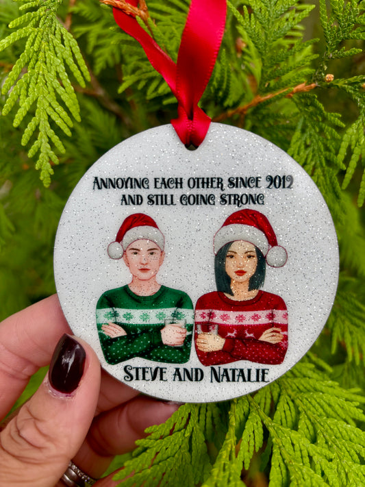 Couples Bauble - Glitter