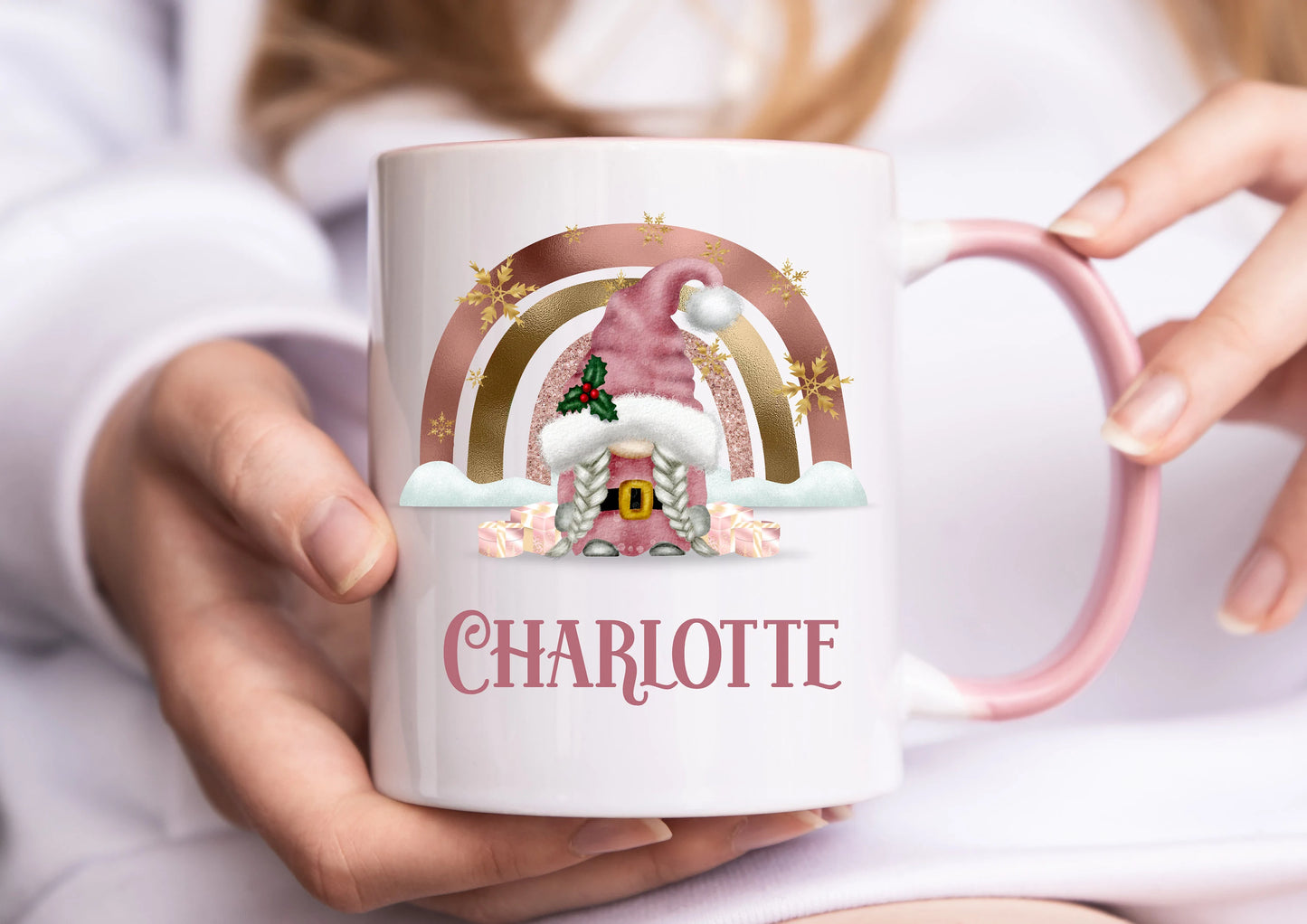 Gonk Christmas Mug - Pink