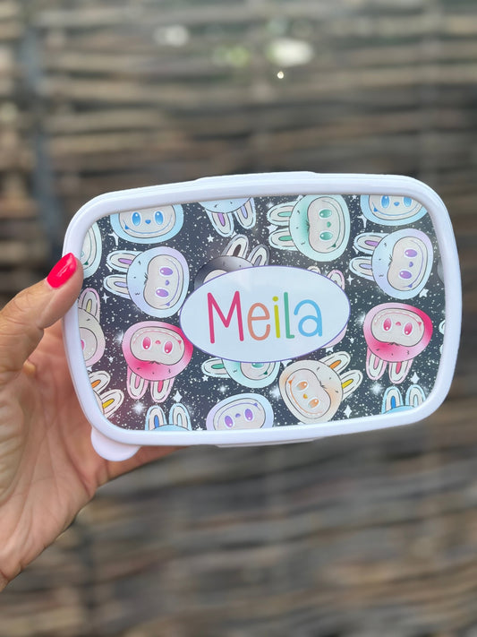 Personalised Labubu lunch box with custom name on front