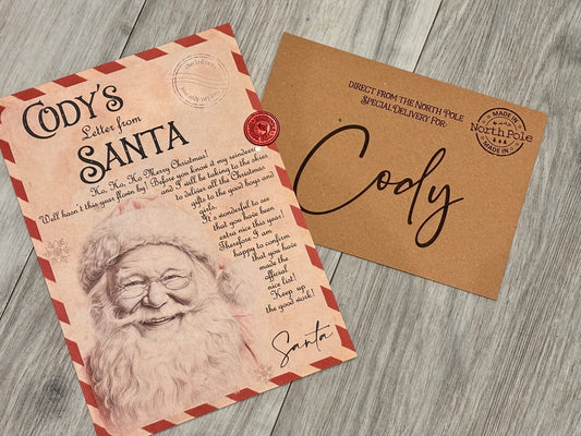 Personalised letter from the Jolly Man confirming child made the Nice List