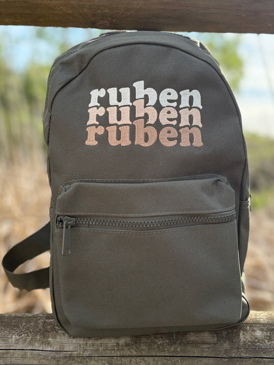 Personalised Triple Name Rucksack – Nudes - Little Mamma Duck