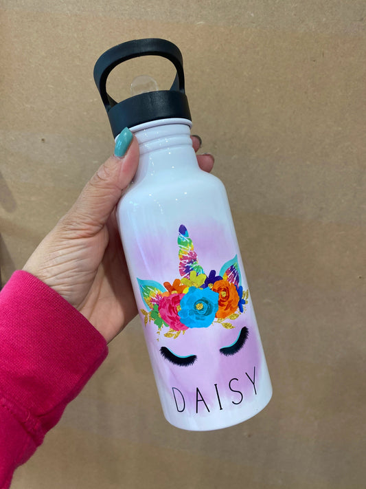 Personalised Unicorn Water Bottle - Little Mamma Duck