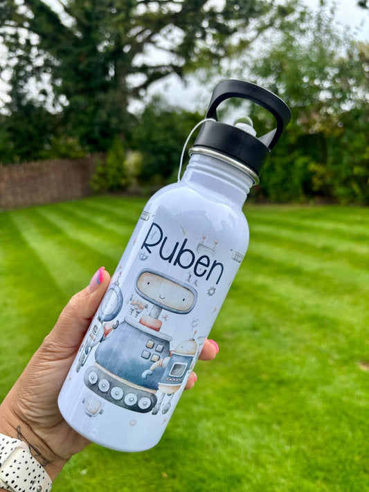 Robot Water Bottle – Fun, Durable & Kid - Friendly Design - Little Mamma Duck