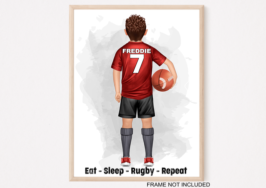 Rugby Personalised Print