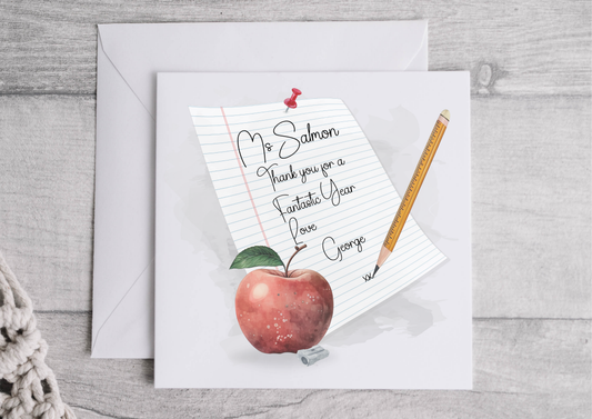 Apple Note Thank You Card