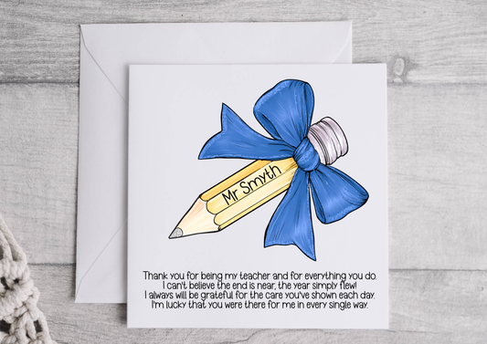Bow Pencil Card