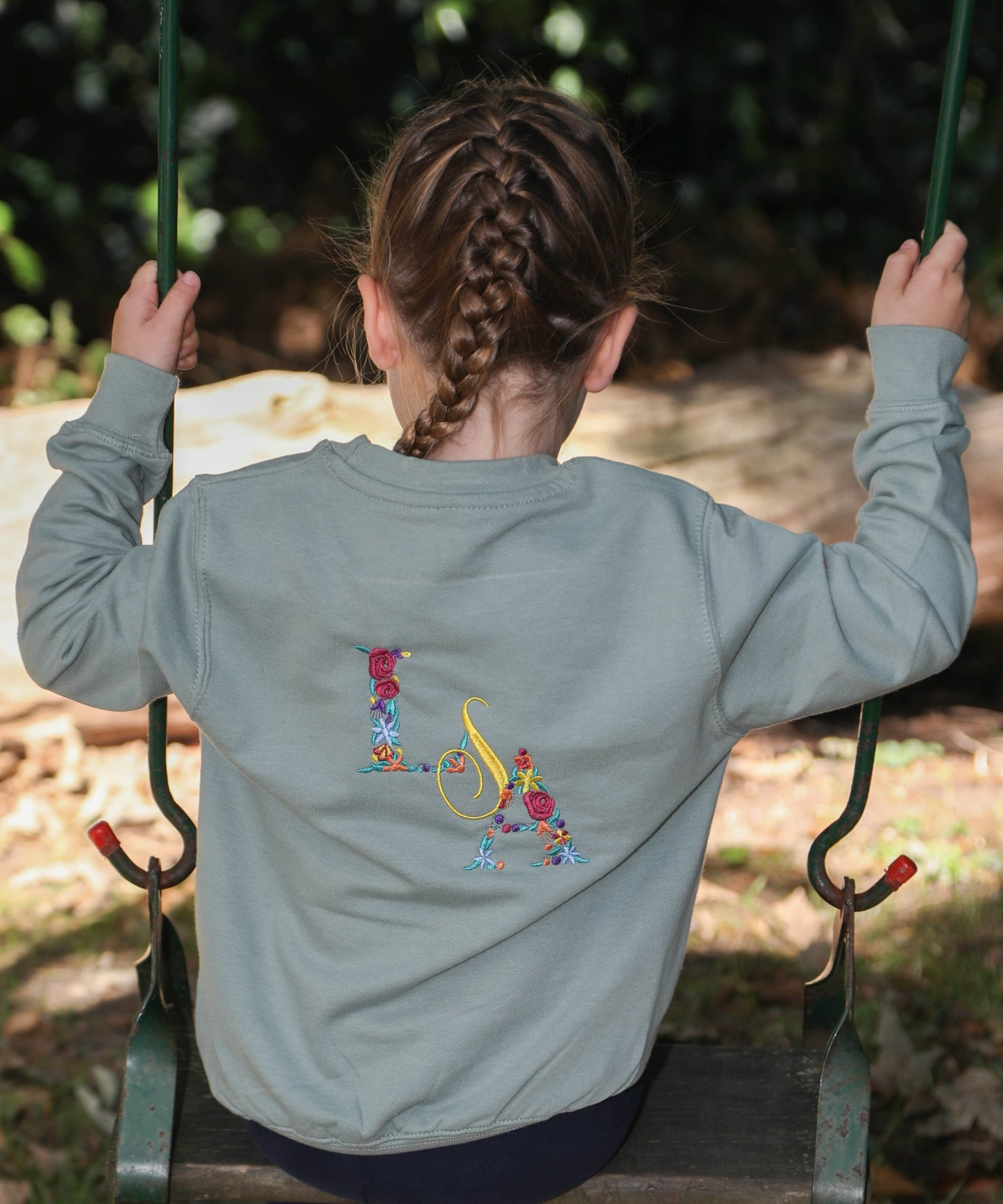 Floral initial jumper - Back design