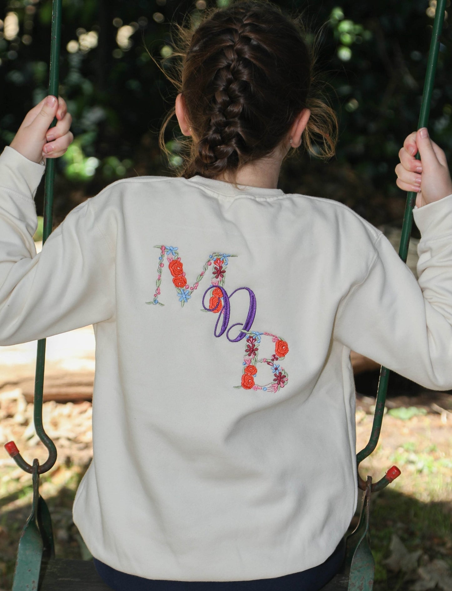 Floral initial jumper - Back design