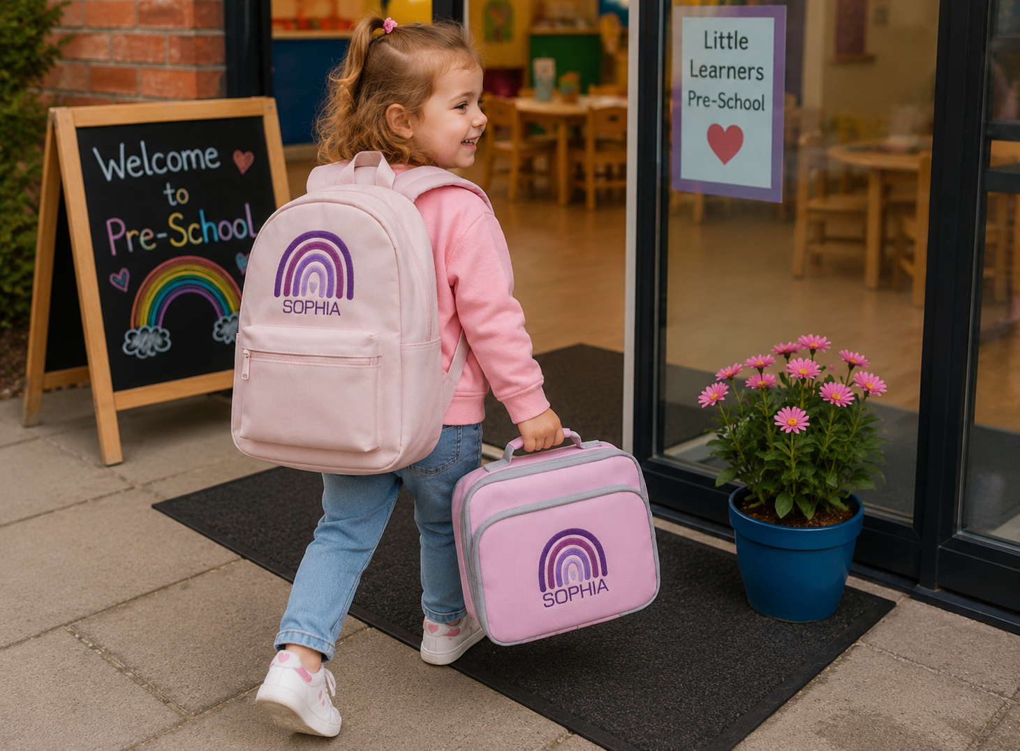 Rainbow Rucksack & Lunch Bag Set for Kids