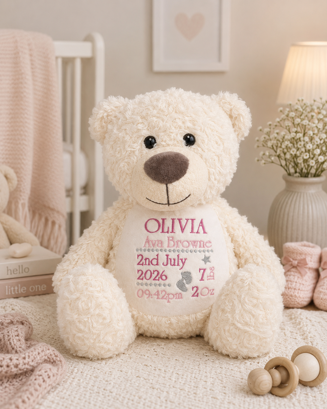 Personalised Birth Stat Teddy Bear
