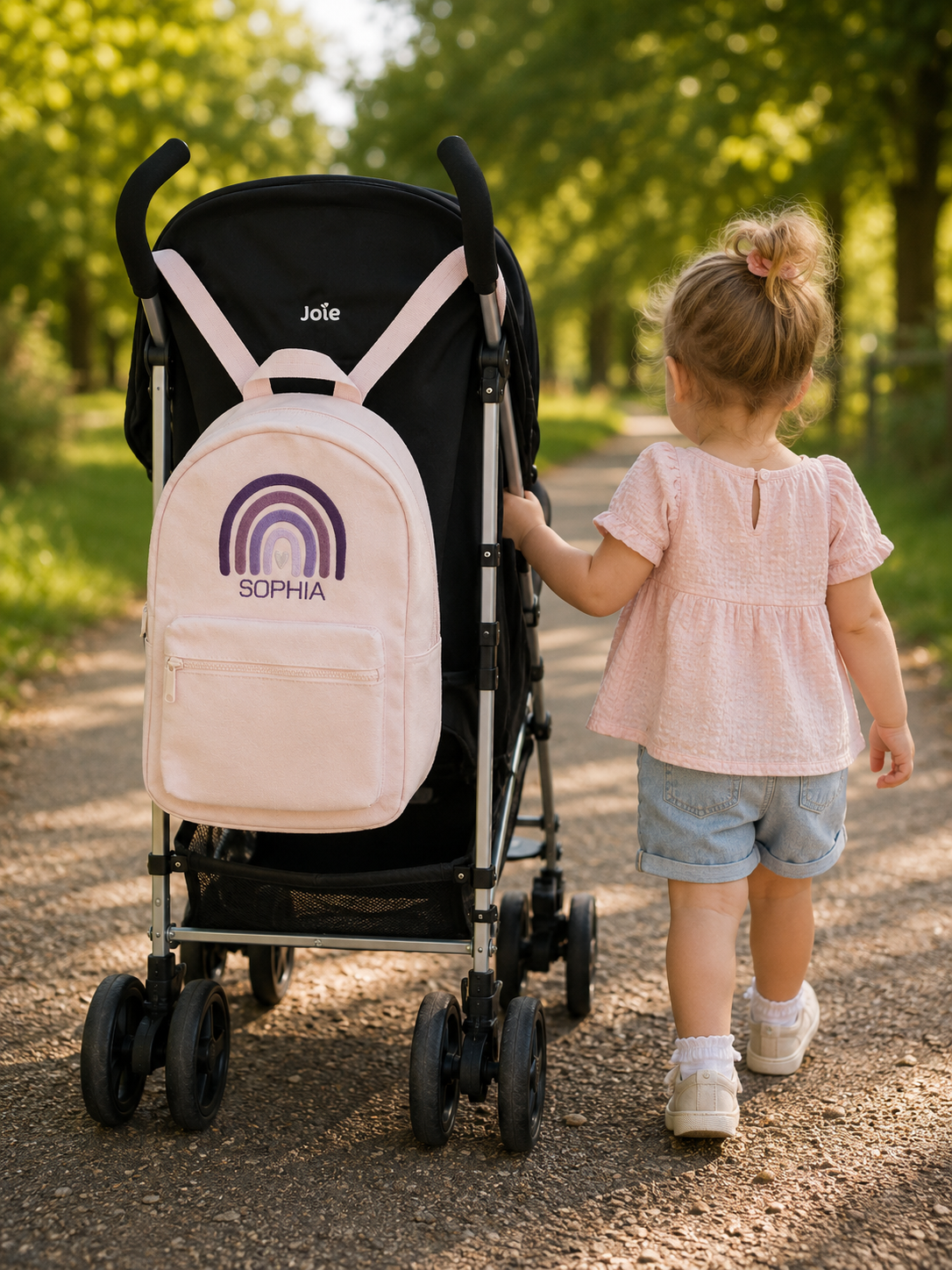 Rainbow Rucksack – Embroidered with Name, Cute & Colourful Backpack for Kids