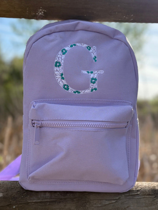 Floral Initial Rucksack