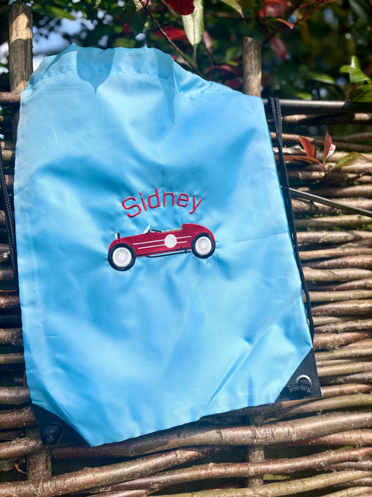 Vintage Car Drawstring Bag
