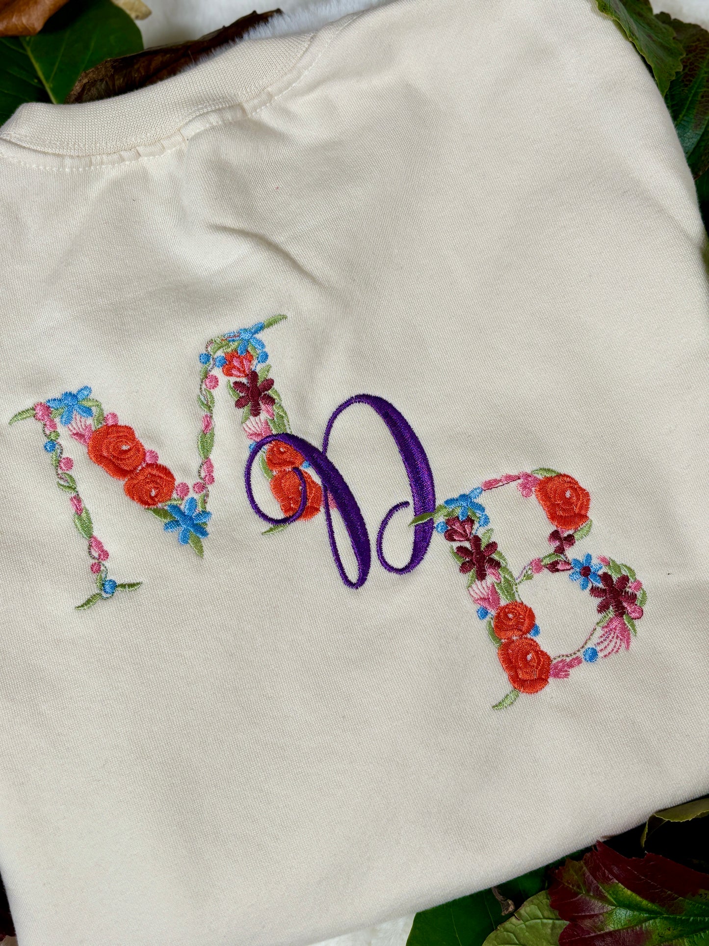 Floral initial jumper - Back design
