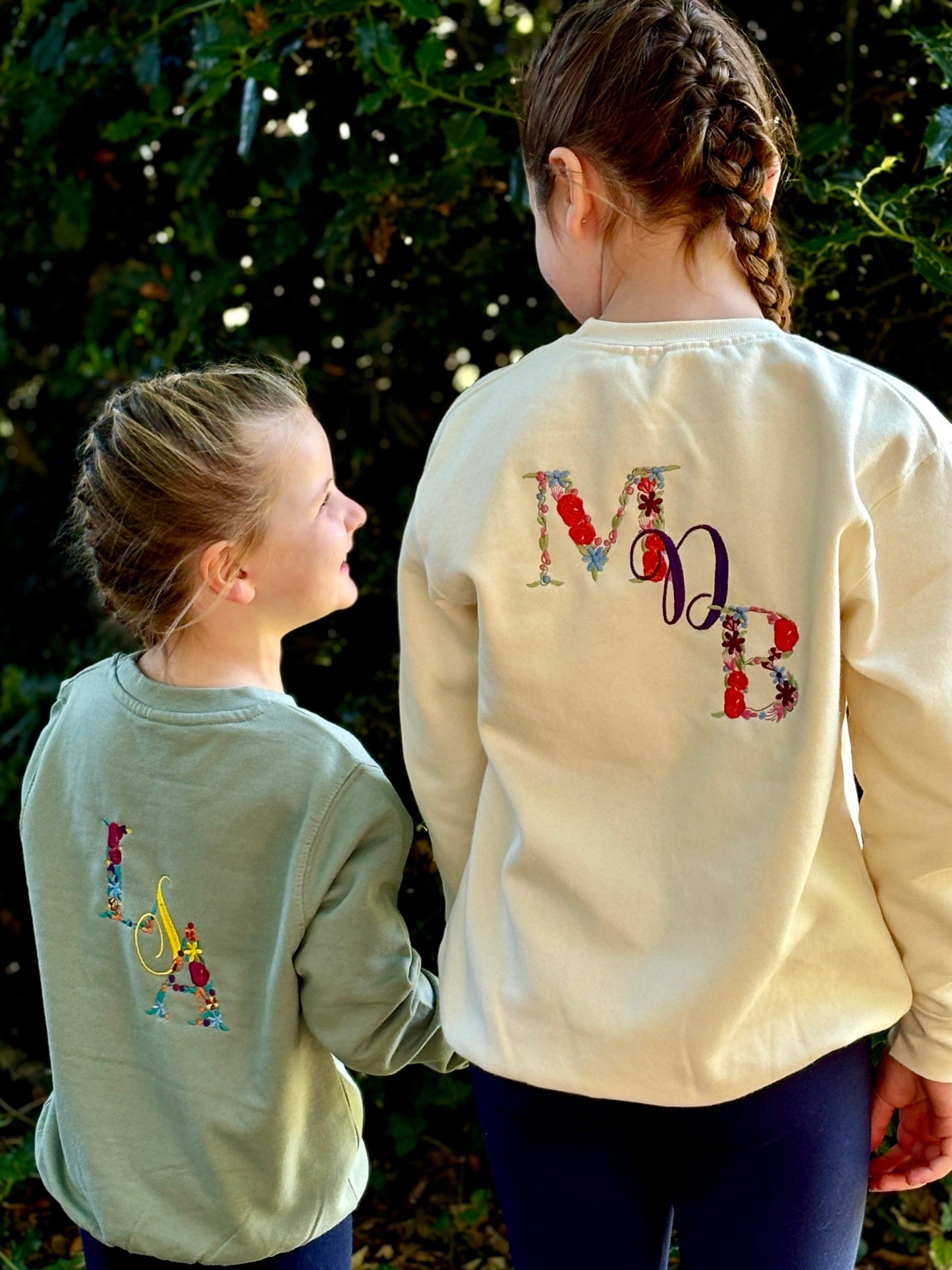 Floral initial jumper - Back design