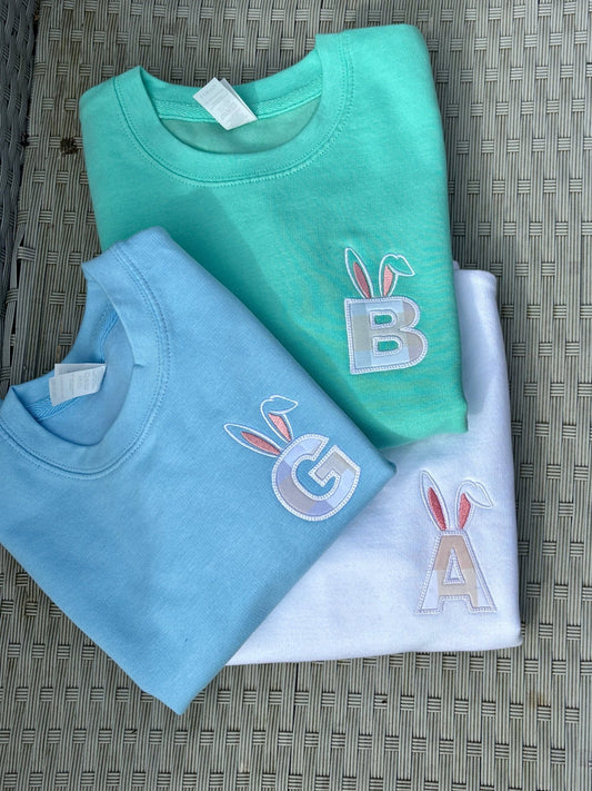 Bunny Ear Initial - Little Mamma Duck