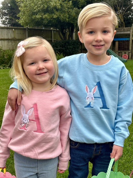 Cute Bunny Initial - Little Mamma Duck