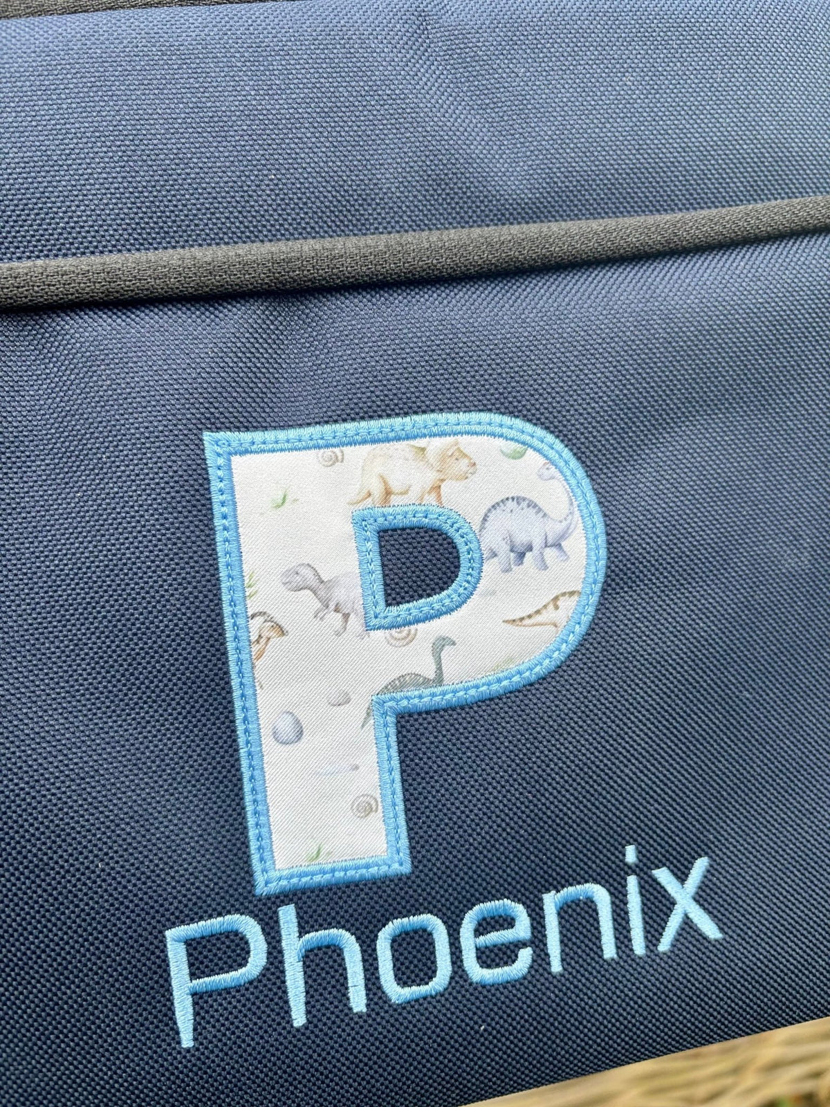 Dinosaur Personalised Set – Rucksack, Lunch Bag, Lunch Box & Water Bottle - Little Mamma Duck