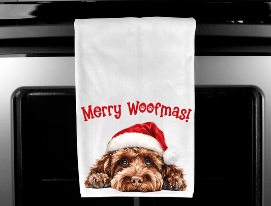 Dog Tea Towel - Chrisrtmas - Little Mamma Duck