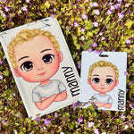 Kids Character Passport Holder & Matching Luggage Tag – Personalised Travel Set - Little Mamma Duck