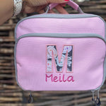 Insulated Labubu lunch bag with character design and zipper