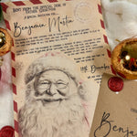 Lapland invitation with Santa letter styling and custom name details