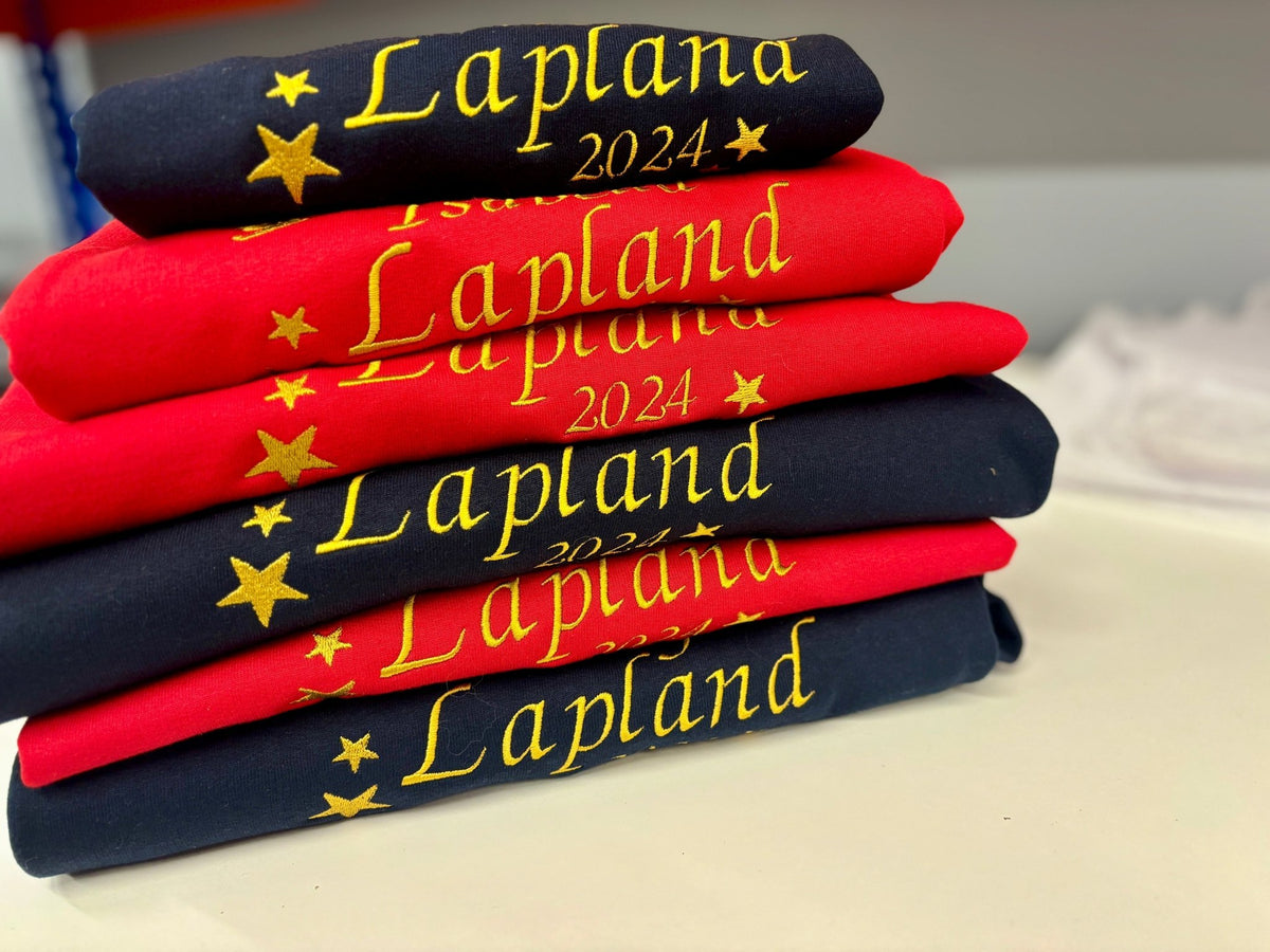 Lapland Sweatshirt – Flying Santa & Reindeers Christmas Jumper - Little Mamma Duck