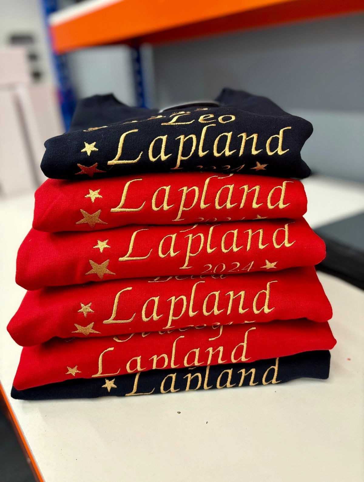 Lapland Sweatshirt – Flying Santa & Reindeers Christmas Jumper - Little Mamma Duck