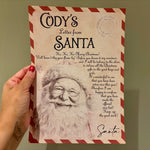 Festive Santa letter with child’s name printed on North Pole stationery