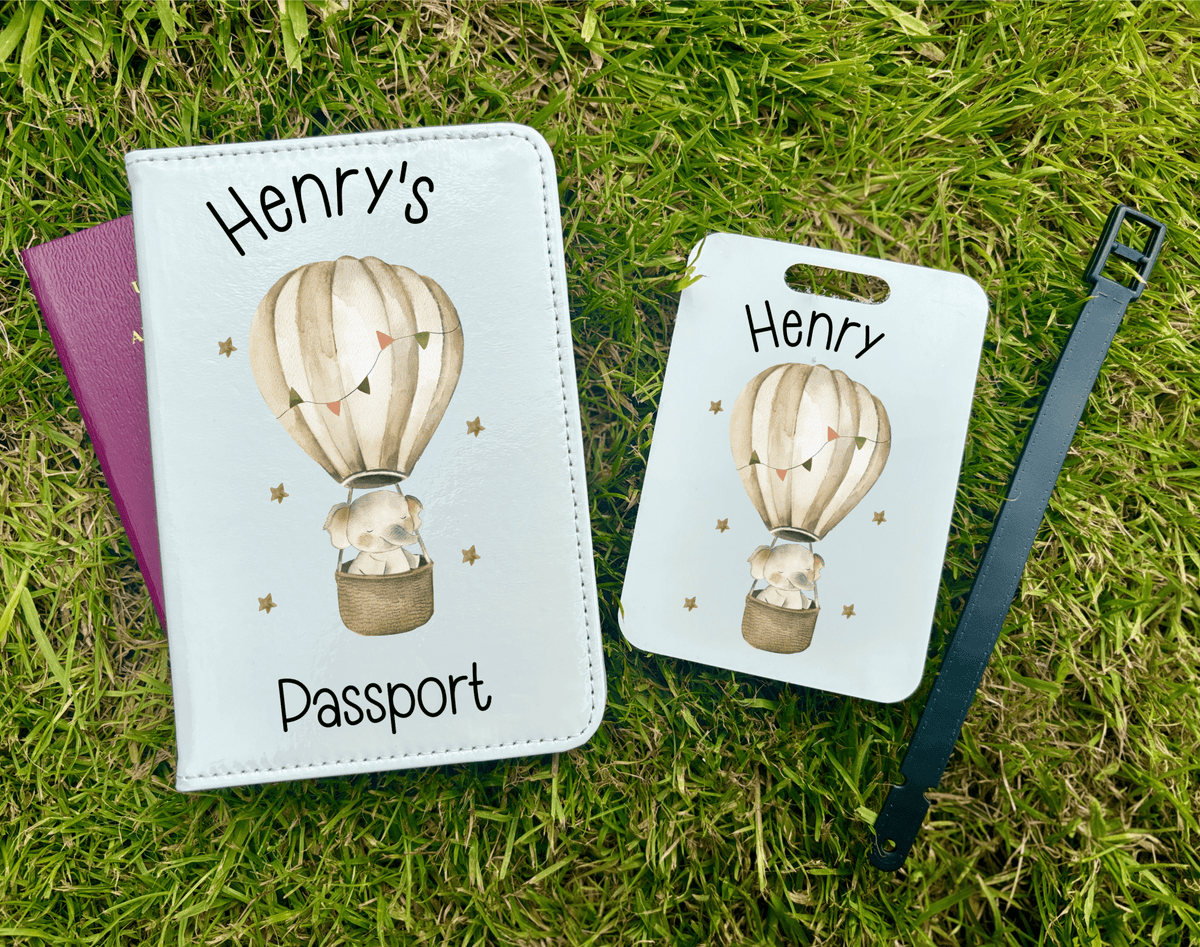 Passport Cover - Elephant Hotair Balloon - Little Mamma Duck