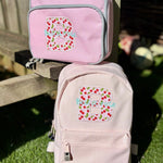 Personalised Baby Pink Cherry Initial Backpack & Lunch Bag Set – Cute School Bag for Girls - Little Mamma Duck