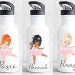 Personalised Ballerina Water Bottle - Little Mamma Duck