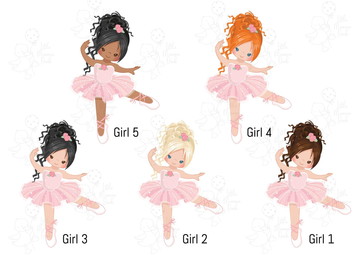 Personalised Ballerina Water Bottle - Little Mamma Duck