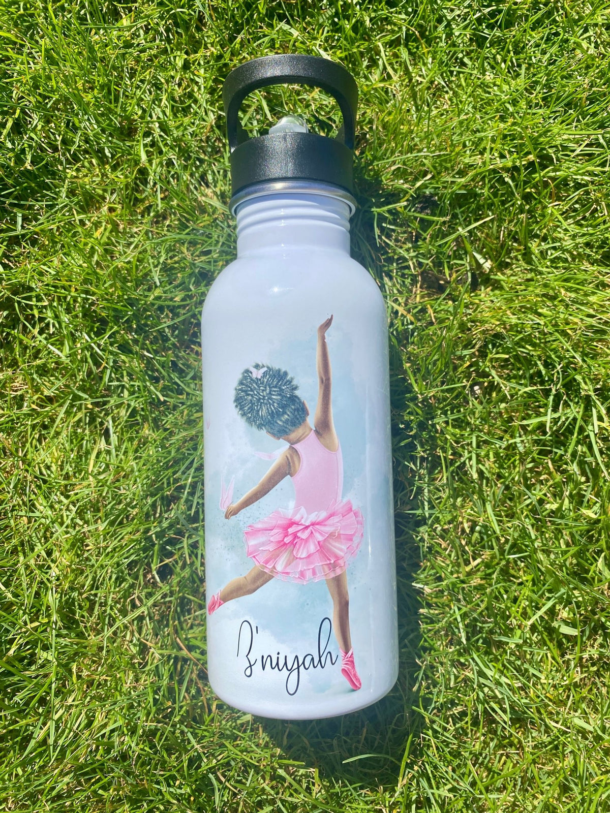 Personalised Ballerina Water Bottle - Little Mamma Duck