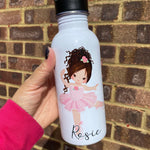 Personalised Ballerina Water Bottle - Little Mamma Duck