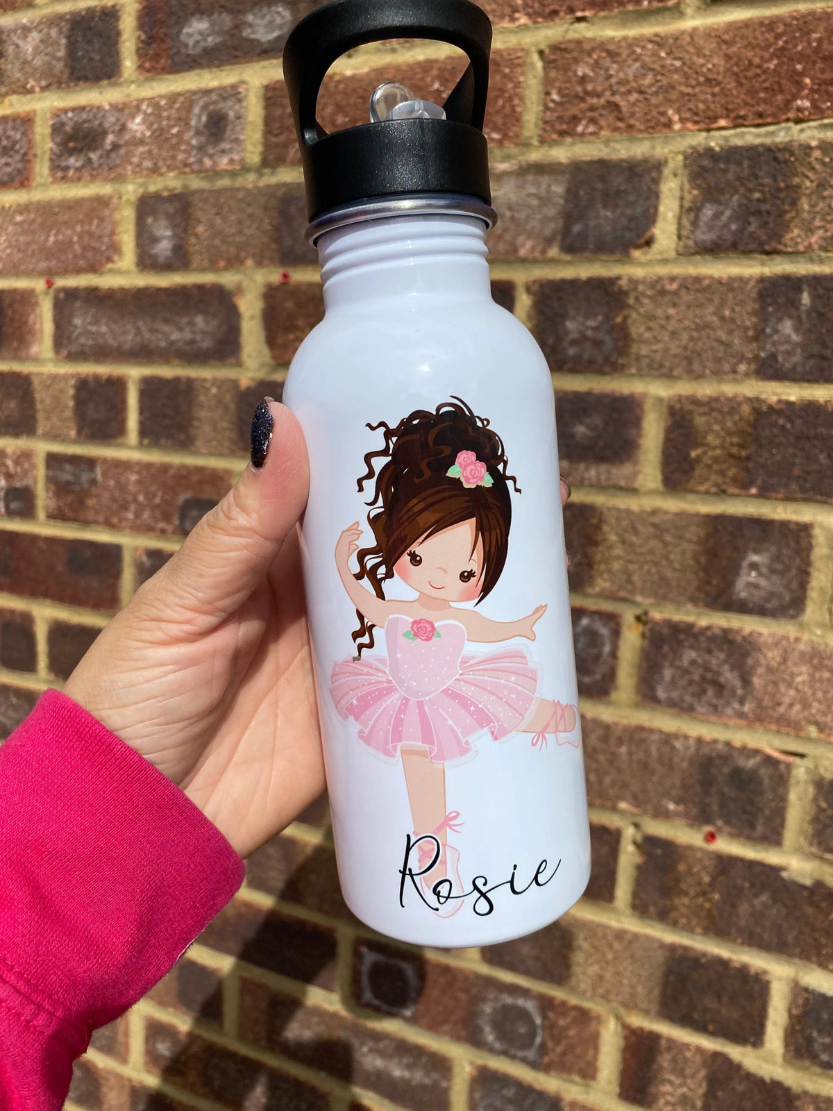 Personalised Ballerina Water Bottle - Little Mamma Duck
