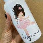 Personalised Ballerina Water Bottle - Little Mamma Duck