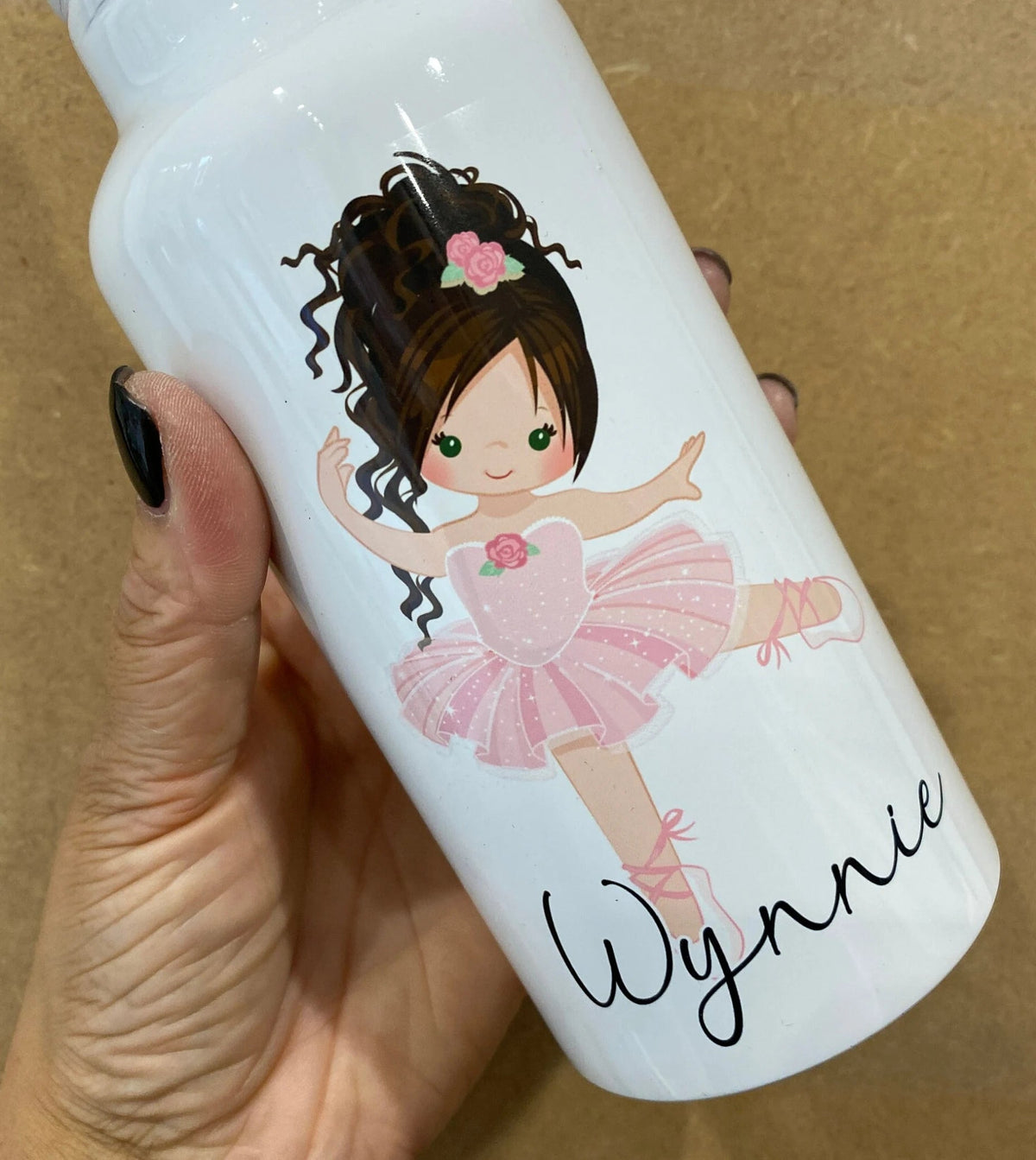Personalised Ballerina Water Bottle - Little Mamma Duck