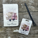 Personalised Bear Passport Cover & Luggage Tag Set - Little Mamma Duck