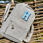 Personalised Blue Initial Rucksack - Block Shadow - Little Mamma Duck