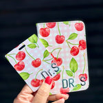 Personalised Cherry Gingham Passport Cover & Luggage Tag Set – Travel in Style! - Little Mamma Duck