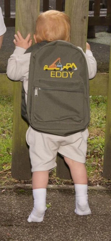 Personalised Construction Theme Rucksack & Lunch Bag - Little Mamma Duck