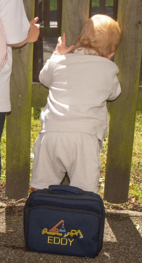 Personalised Construction Theme Rucksack & Lunch Bag - Little Mamma Duck